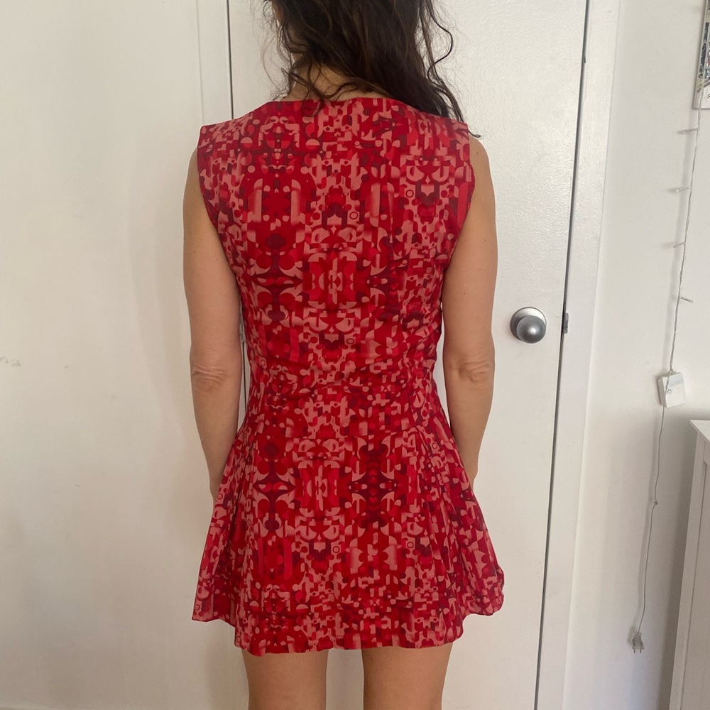 Chic Red Mini Dress - Picture 2 of 4